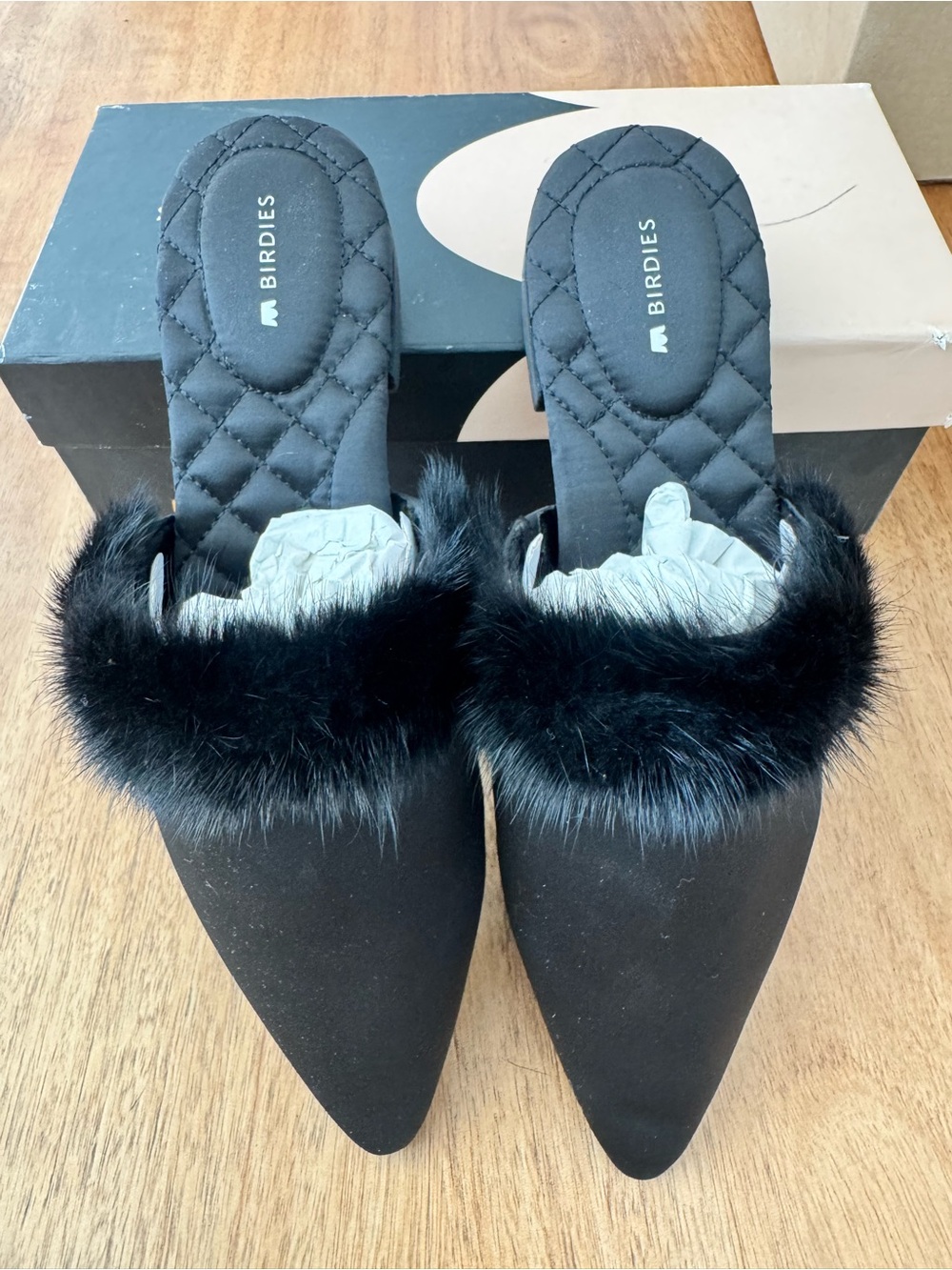 Birdies Women's The Dove Onyx Mules 7.5